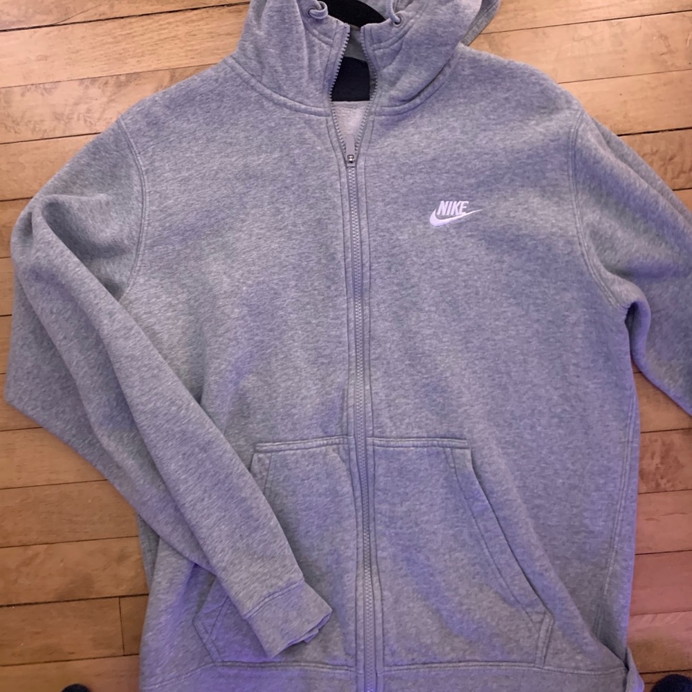 Gray Nike zip up